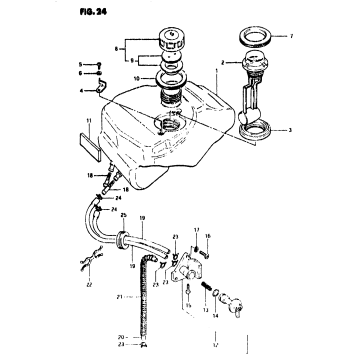FUEL TANK (MODEL X : -F.NO.3101003)
