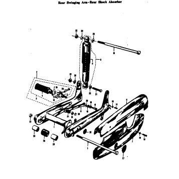 REAR SWINGING ARM-REAR SHOCK ABSORBER