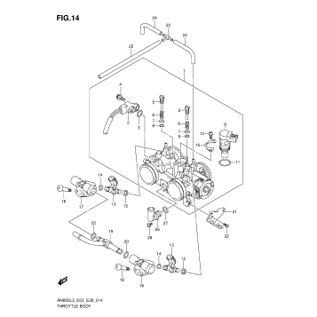 THROTTLE BODY (AN650ZL3 E28)