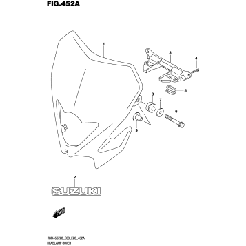 HEADLAMP COVER (RMX450ZL8 E03)