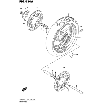 FRONT WHEEL (GSX-S750L8 E03)
