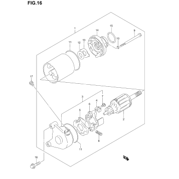 STARTING MOTOR (MODEL K1)