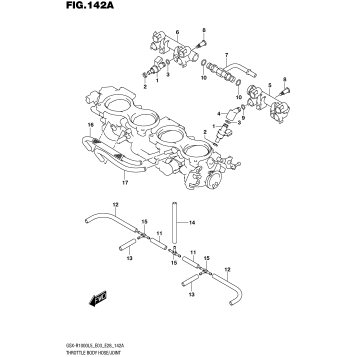 THROTTLE BODY HOSE/JOINT (GSX-R1000L5 E03)