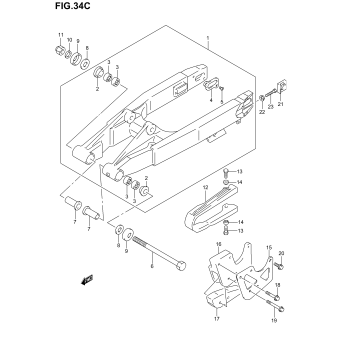 REAR SWINGING ARM (MODEL K5/K6)