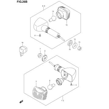 TURNSIGNAL LAMP (GS500FK4/K5/K6)