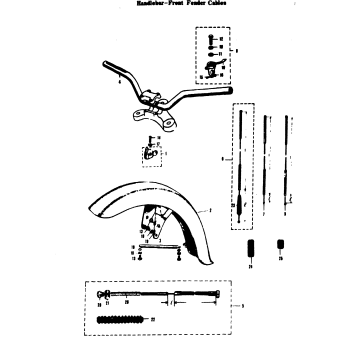 HANDLEBAR - FRONT FENDER - CABLES