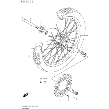 FRONT WHEEL (DR-Z400S)