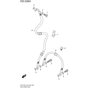 FRONT BRAKE HOSE (GSX-S750L5 E03)