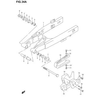 REAR SWINGING ARM (MODEL K3)