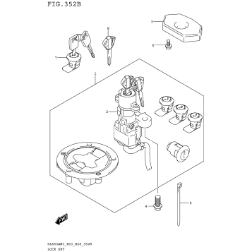 LOCK SET (FOR TOP CASE,SIDE CASE)