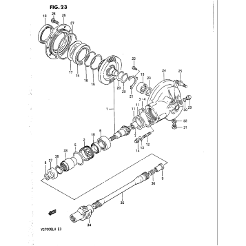 PROPELLER SHAFT - FINAL DRIVE GEAR