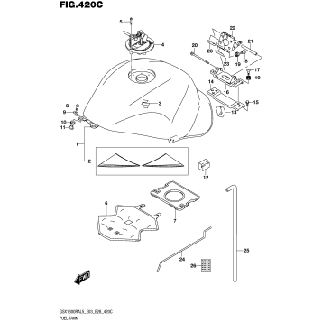 FUEL TANK (GSX1300RAL5 E33)