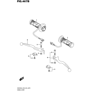 HANDLE LEVER (AN400ZAL6 E28)