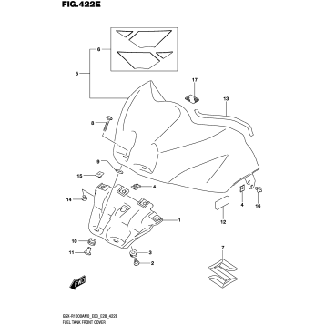 FUEL TANK FRONT COVER (GSX-R1000RZA)