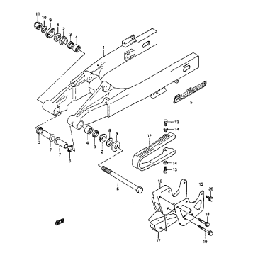 REAR SWINGING ARM (MODEL L)