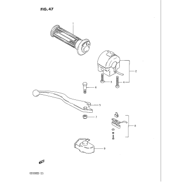 RIGHT HANDLE SWITCH (GS550ED)