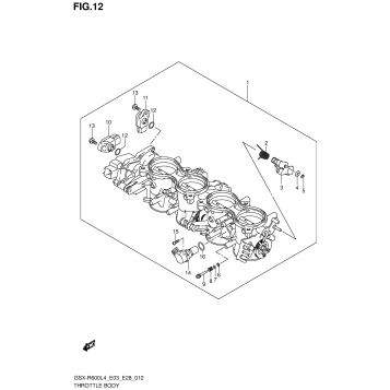 THROTTLE BODY (GSX-R600L4 E28)