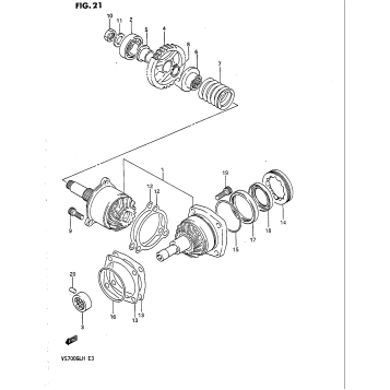 SECONDARY DRIVE GEAR (MODEL H)