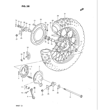 REAR WHEEL (MODEL D)