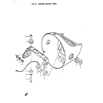 HEADLAMP HOUSING (RE5M)