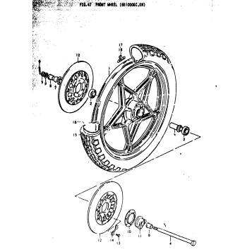 FRONT WHEEL (GS1000EC