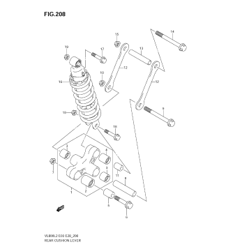 REAR CUSHION LEVER (VL800C  E33)