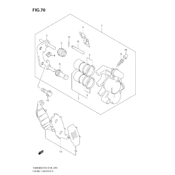 FRONT CALIPER (SV650K8/SK8)