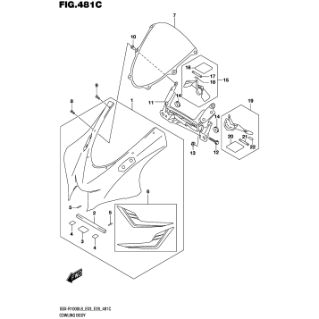 COWLING BODY (GSX-R1000L8 E33) (FOR YWW)