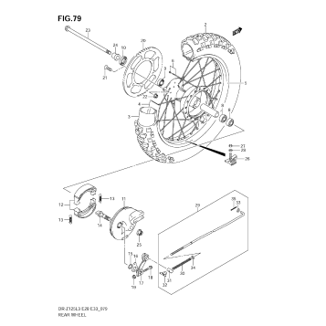 REAR WHEEL (DR-Z125L3 E28)