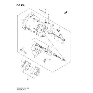 REAR CALIPER (AN650A L1 E28)