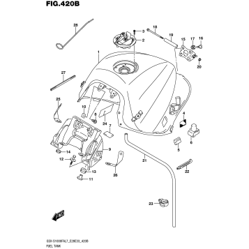FUEL TANK (GSX-S1000FAL7 E33)