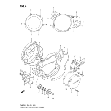 CRANKCASE COVER- WATER PUMP (MODEL K1/K2)