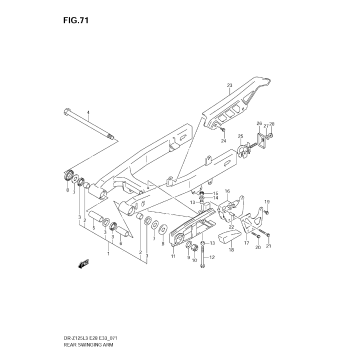 REAR SWINGING ARM (DR-Z125L3 E33)