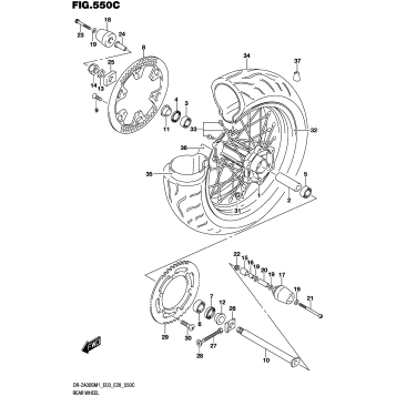 REAR WHEEL (DR-Z400SM)