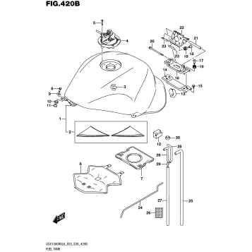FUEL TANK (GSX1300RAL6 E28)