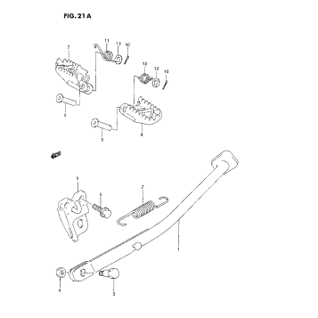 STAND-FOOTREST (P/R)