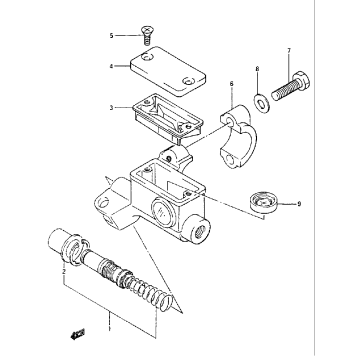 FRONT MASTER CYLINDER (MODEL G/H/J)