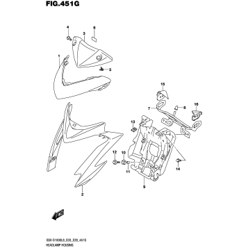 HEADLAMP HOUSING (GSX-S1000AL8 E33)