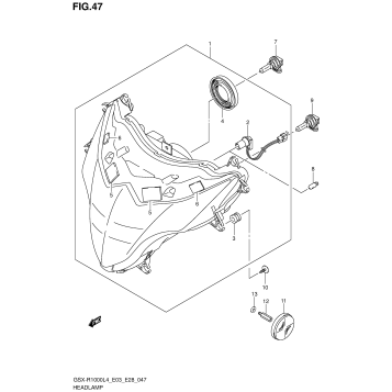 HEADLAMP (GSX-R1000L4 E33)