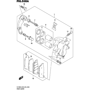 FRONT CALIPER (VL1500BL9 E03)