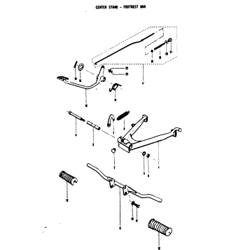 CENTER STAND - FOOTREST BAR