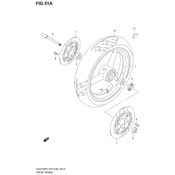 FRONT WHEEL (MODEL K3)