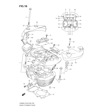 REAR CYLINDER HEAD (VL800C  E33)