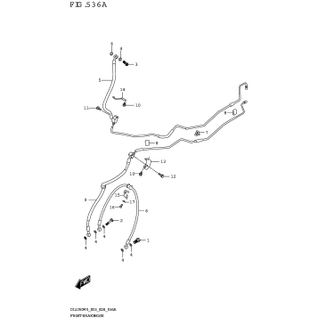 FRONT BRAKE HOSE (DL1050RJ)