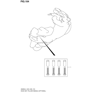 HOOK SET PILLION HANDLE (OPTIONAL)