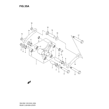 REAR CUSHION LEVER (MODEL K2/K3)