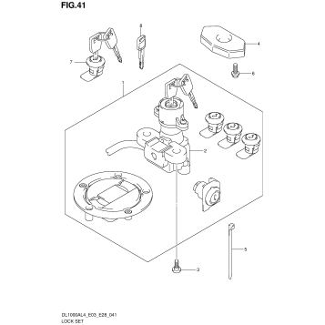 LOCK SET (FOR PANNIR CASE) (DL1000AL4 E28)