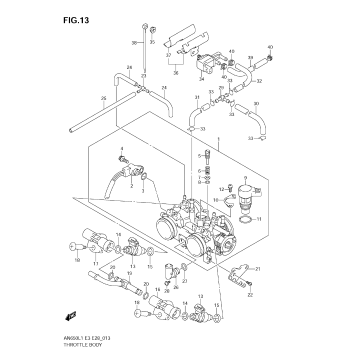THROTTLE BODY (AN650 L1 E33)