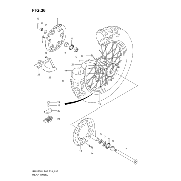 REAR WHEEL (MODEL K1/K2)