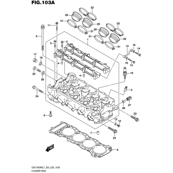 CYLINDER HEAD (GSX1300RAL7 E03)